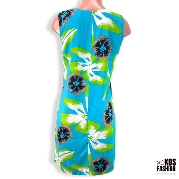 Sunny Oceans Bright Floral Sleeveless Dress SM - Picture 6 of 9